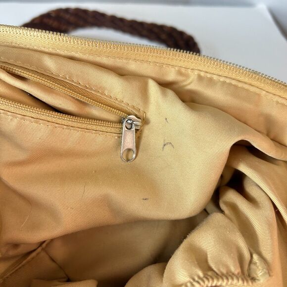 The Sak Indio Beige Sand Stripe Crochet Slouchy Hobo Braided Strap Shoulder Bag - Picture 9 of 15